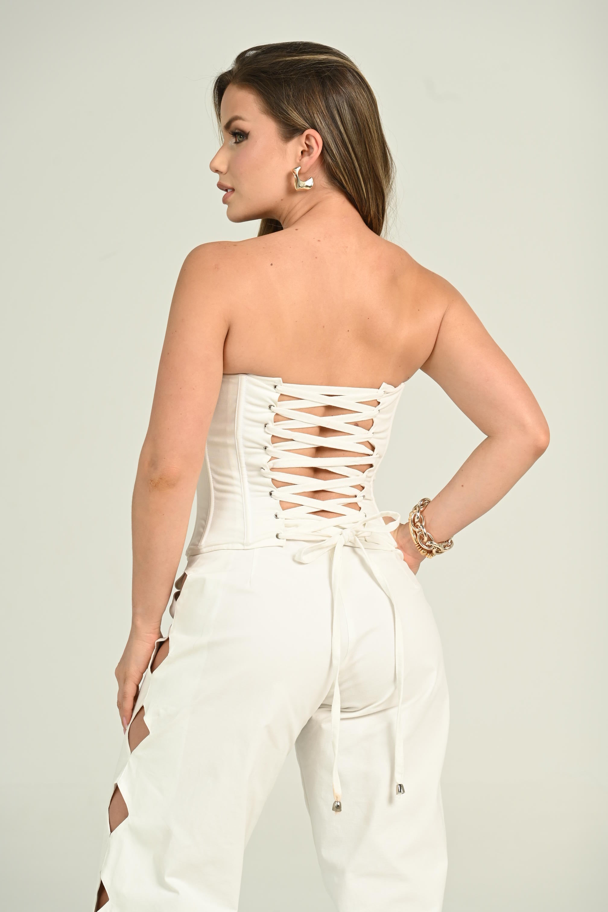 CRYSTAL CORSET - WHITE