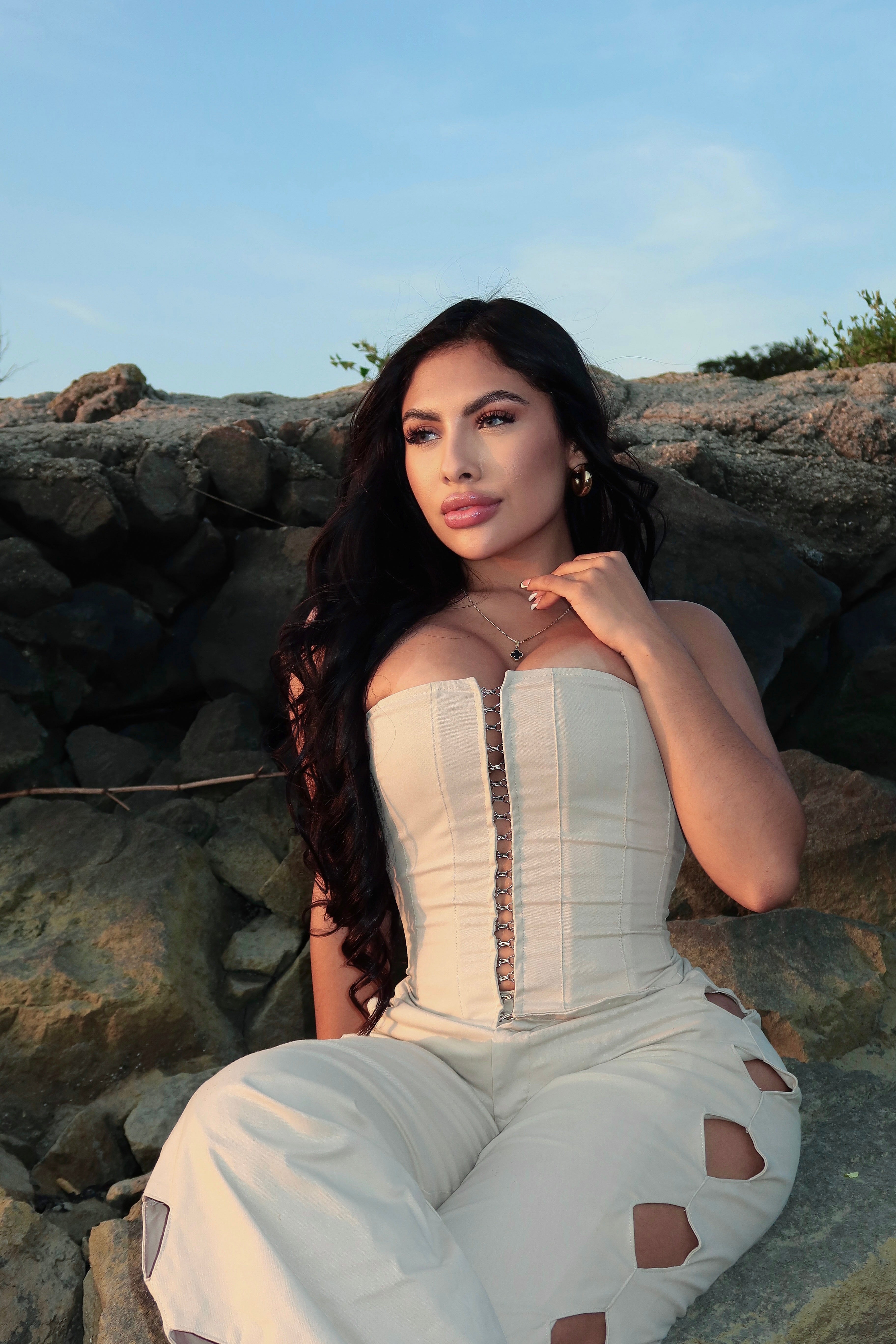 CRYSTAL CORSET- LINEN