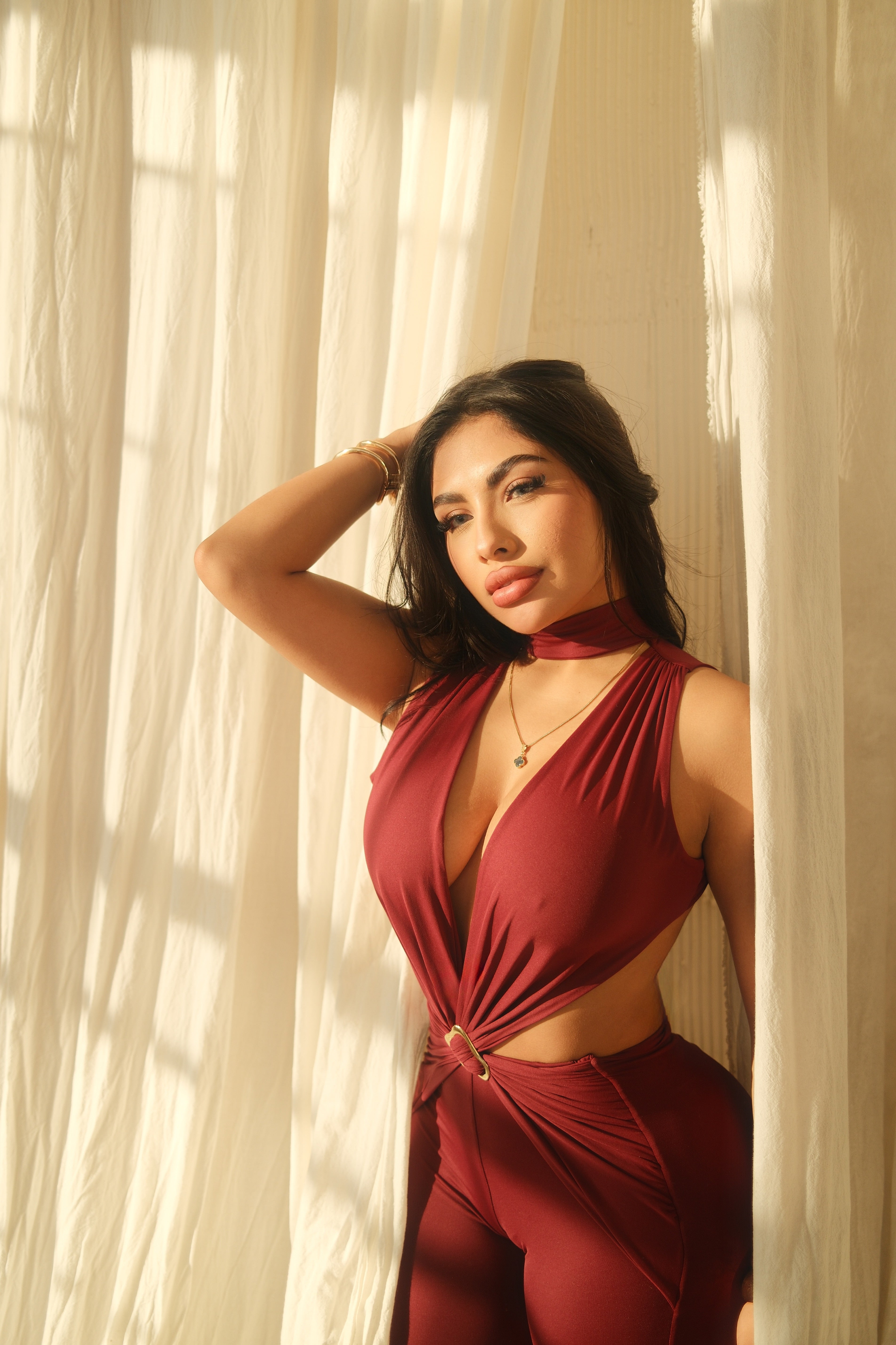 UNFORGETTABLE JUMPSUIT - BURGUNDY
