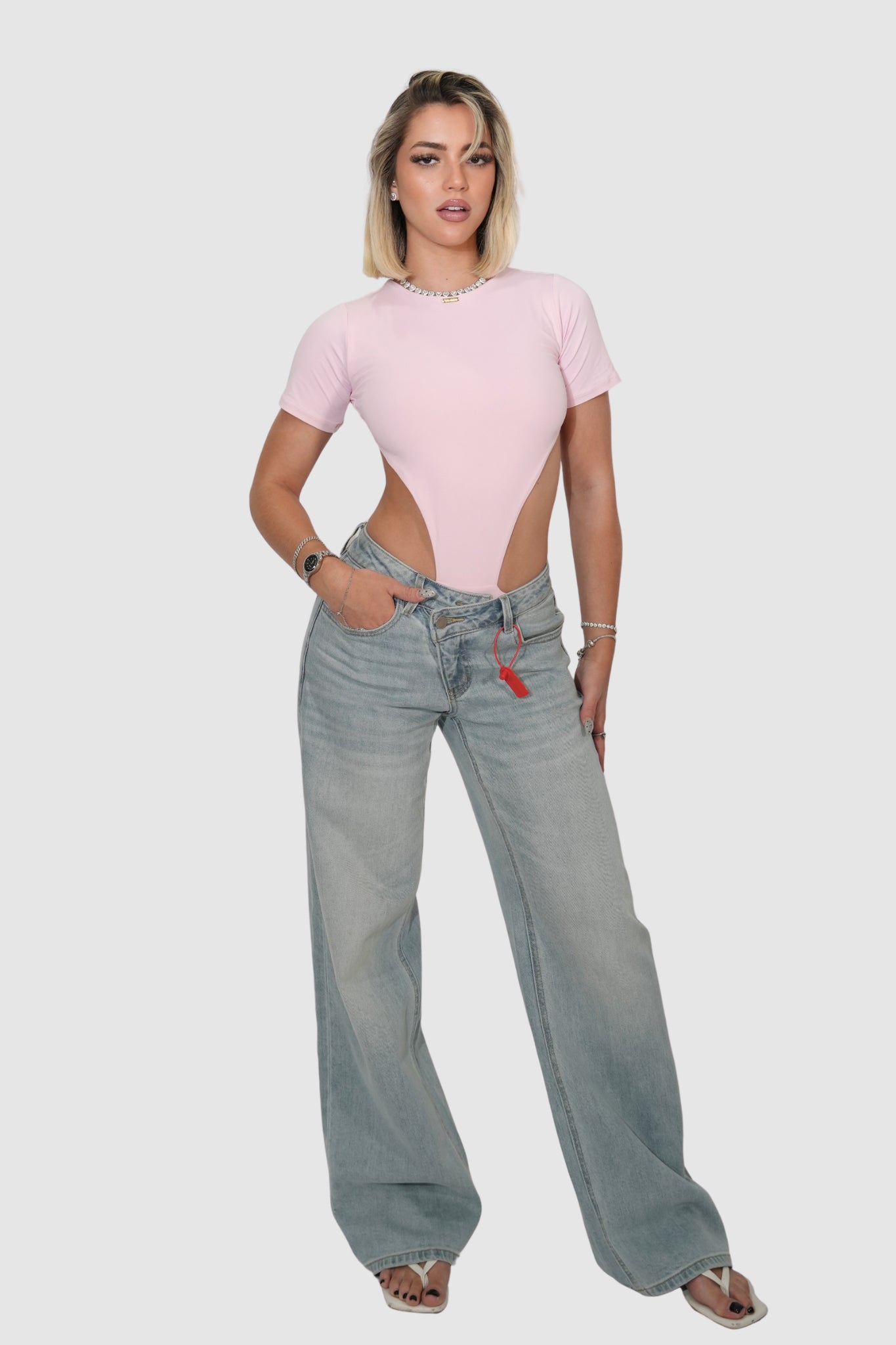 HANNAH BODYSUIT - PASTEL PINK