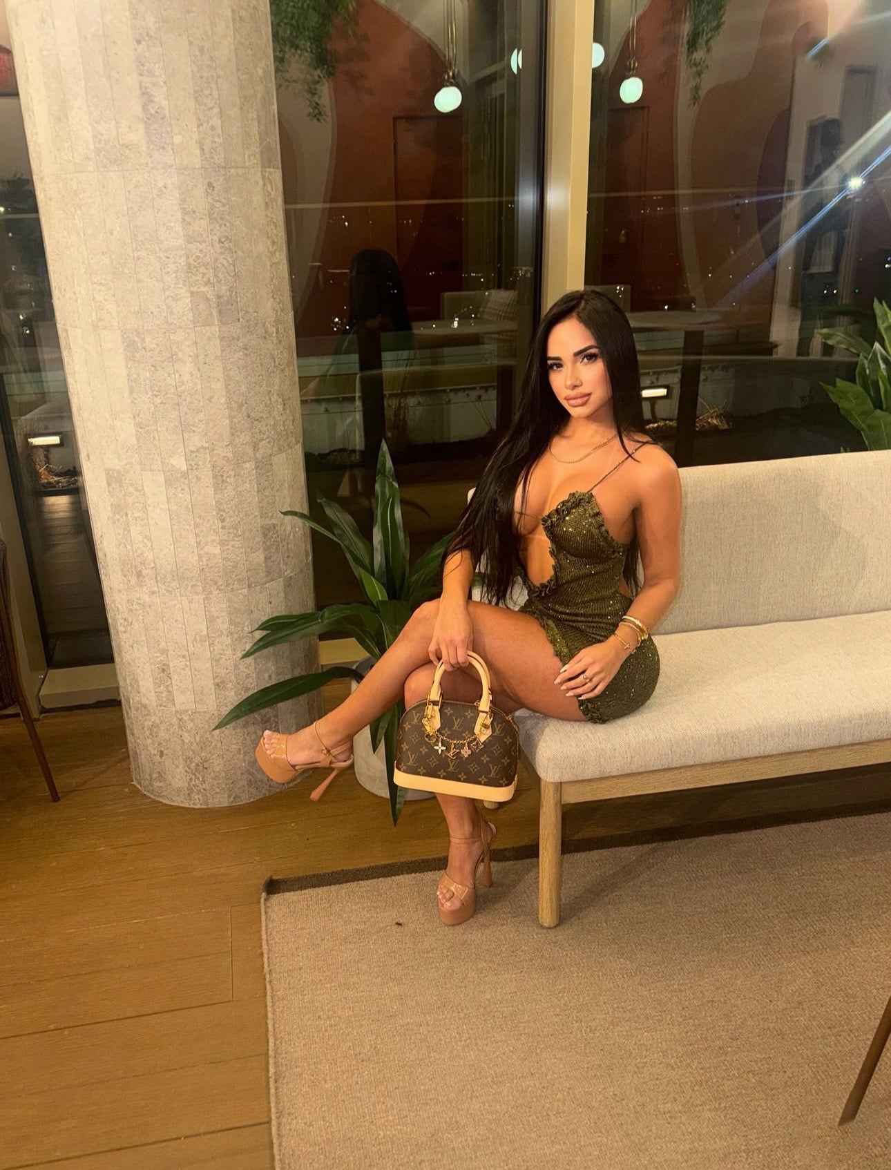 BARU MINI DRESS - OLIVE GREEN
