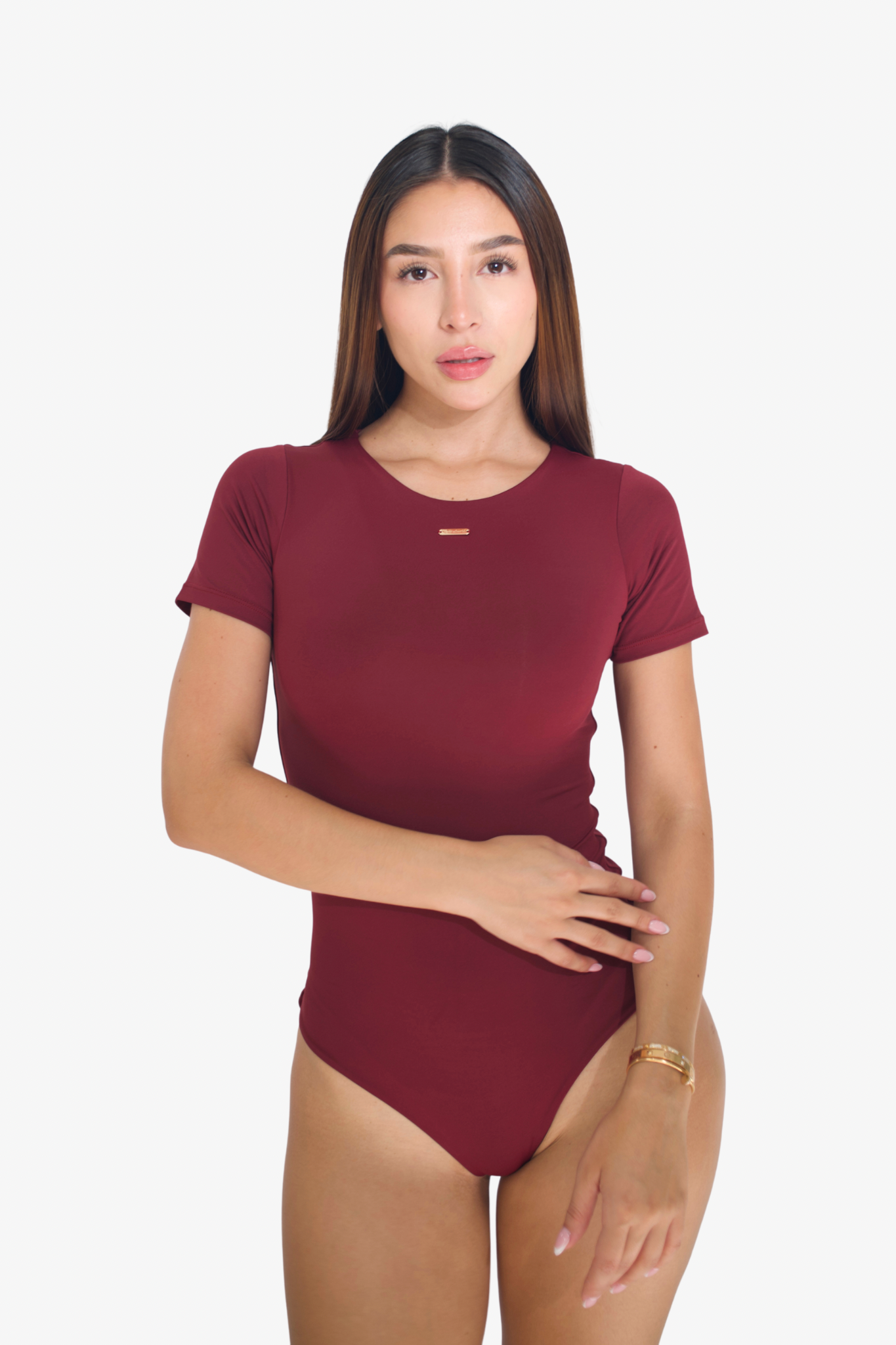 SNATCH ME BODYSUIT - BURGUNDY