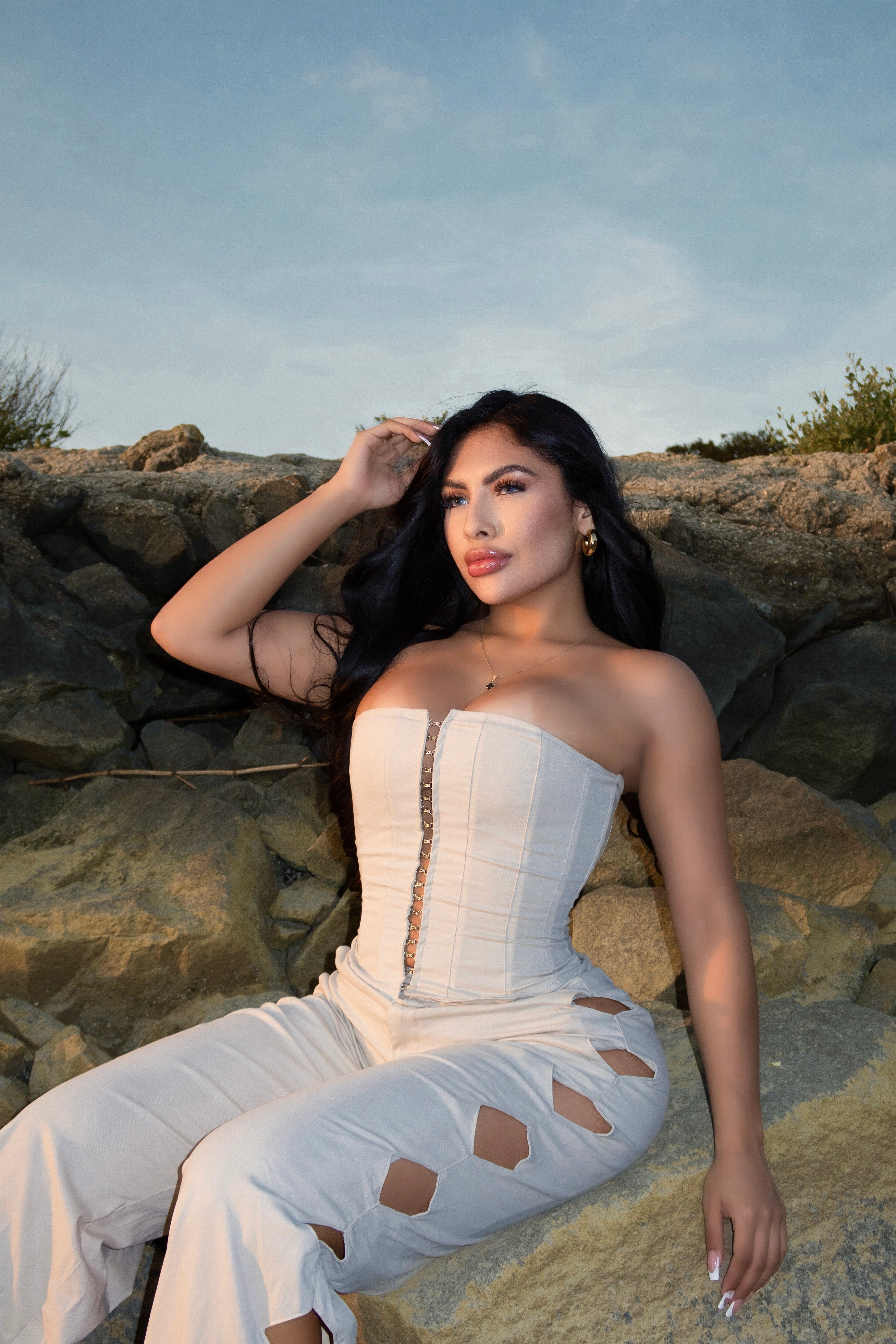 CRYSTAL CORSET- LINEN