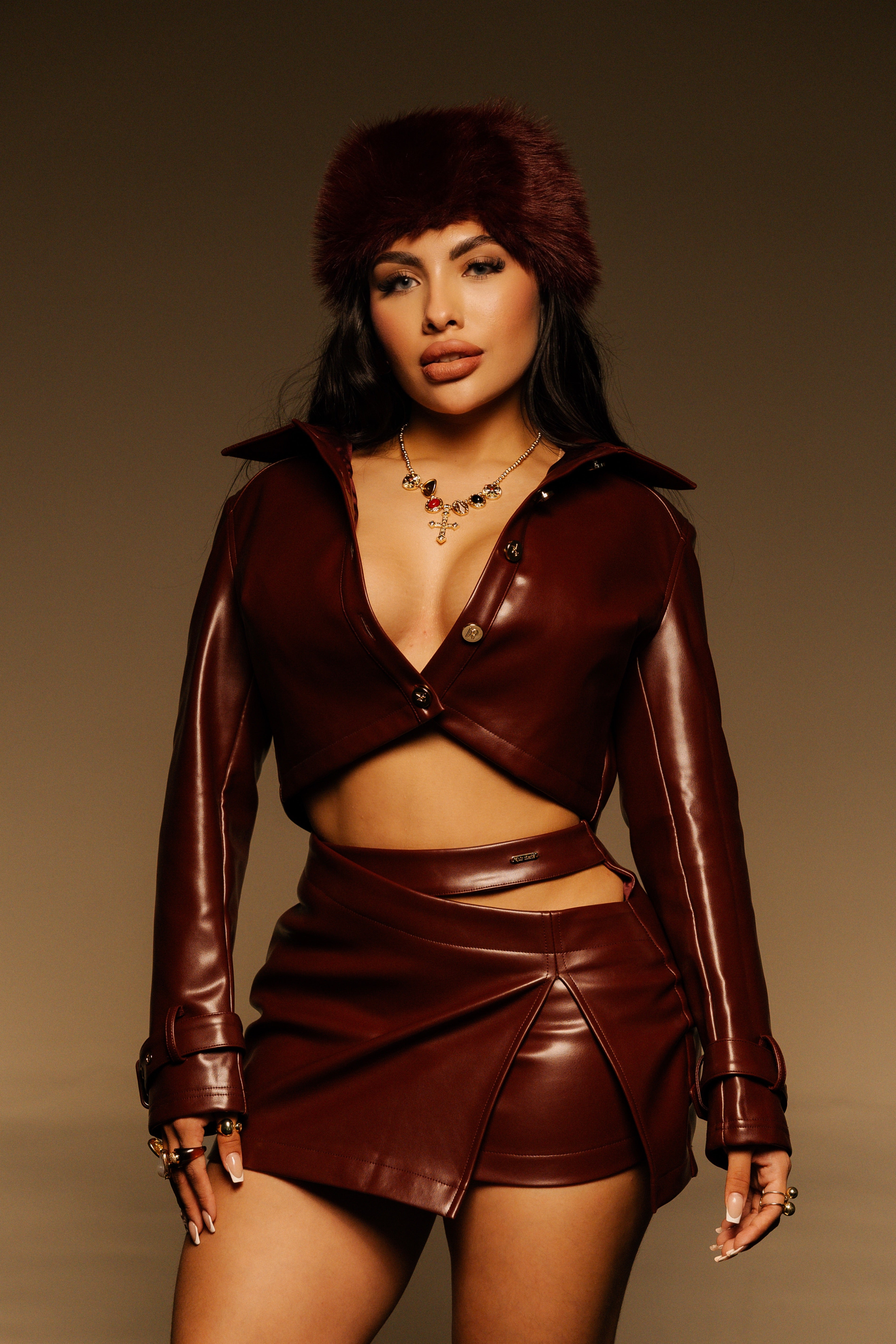 MERLOT SKIRT - BURGUNDY