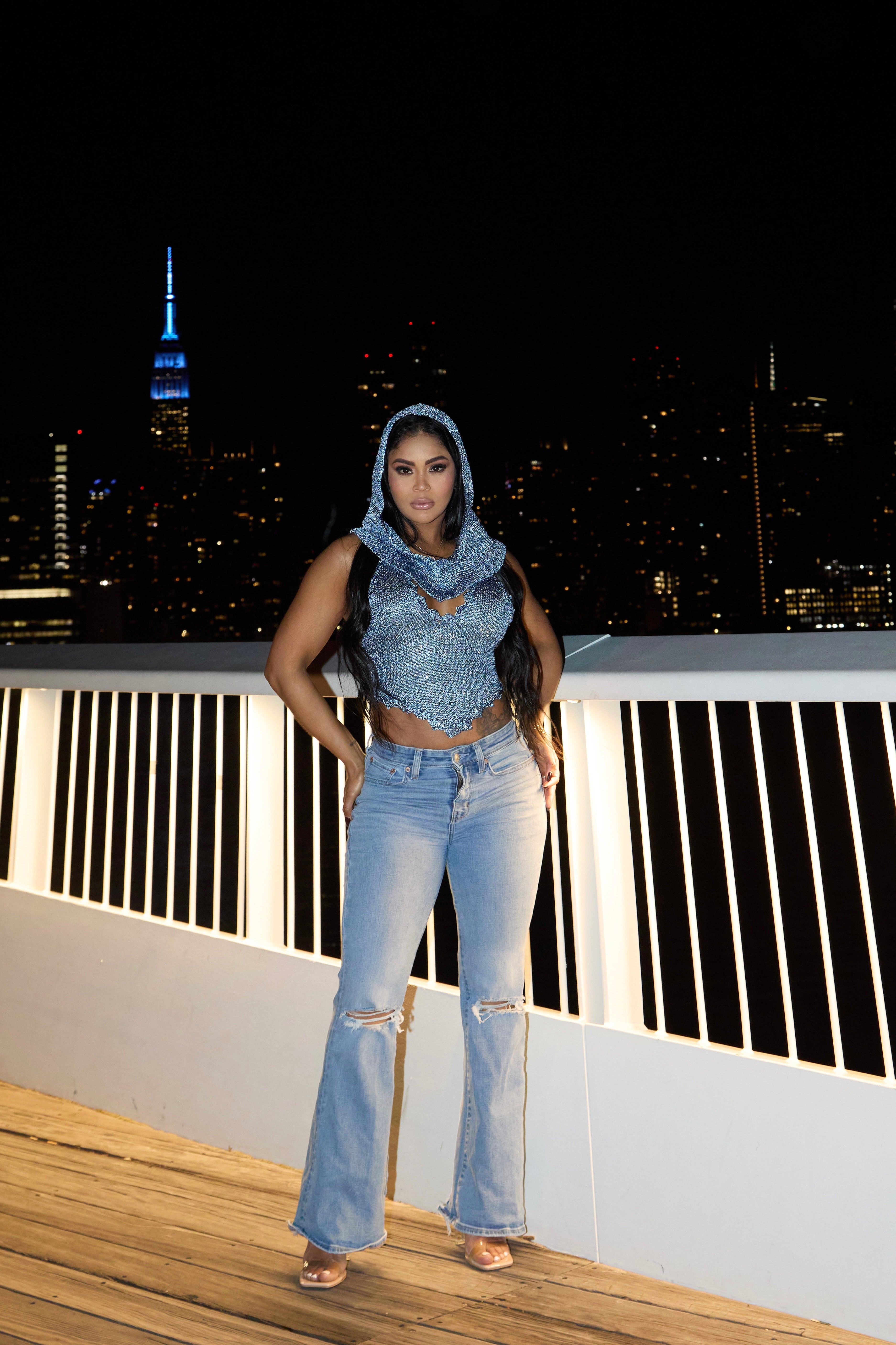 CAIRO TOP - OCEAN BLUE