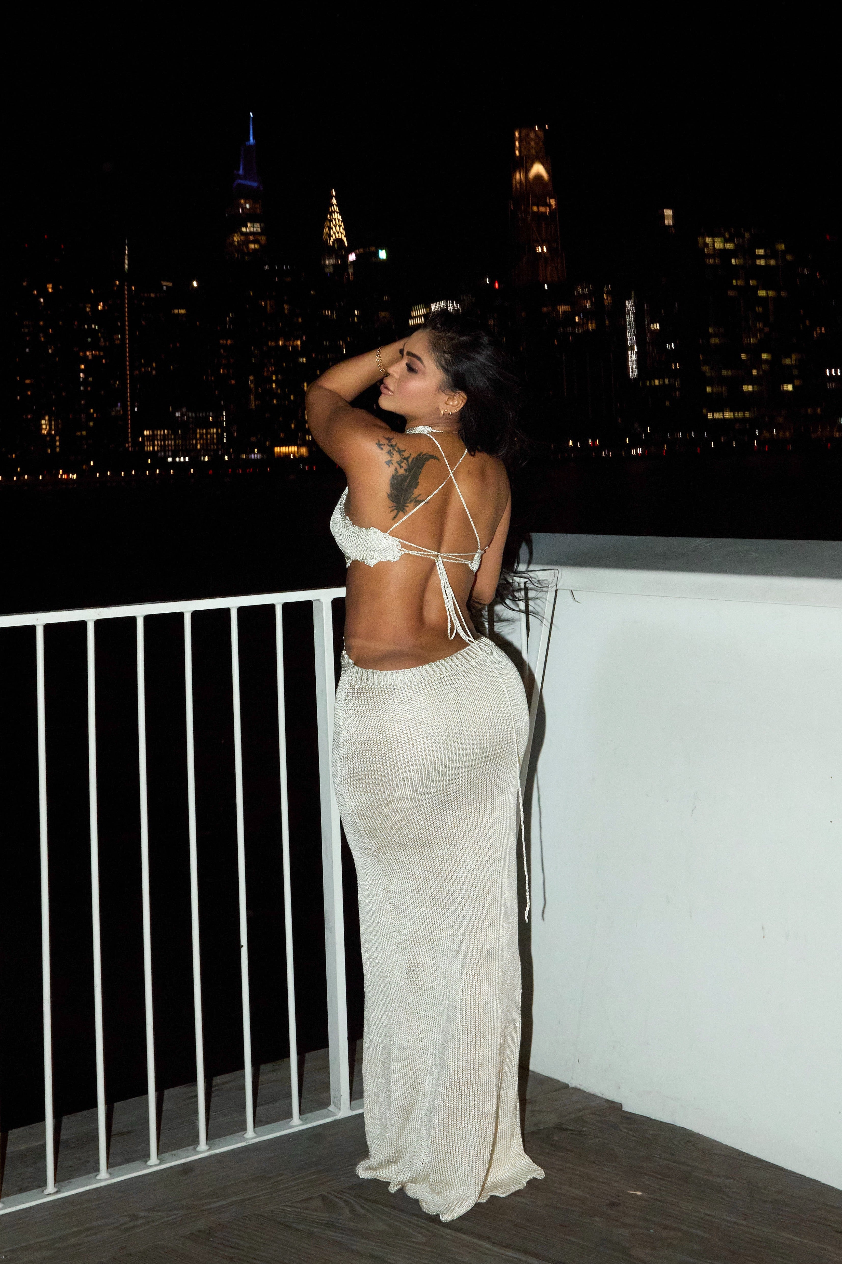 CORAL MAXI DRESS - WHITE