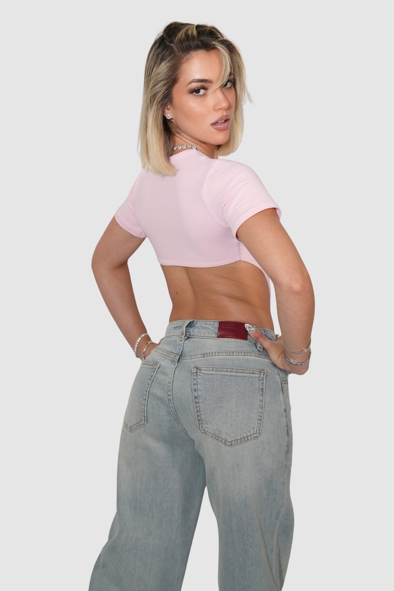 HANNAH BODYSUIT - PASTEL PINK