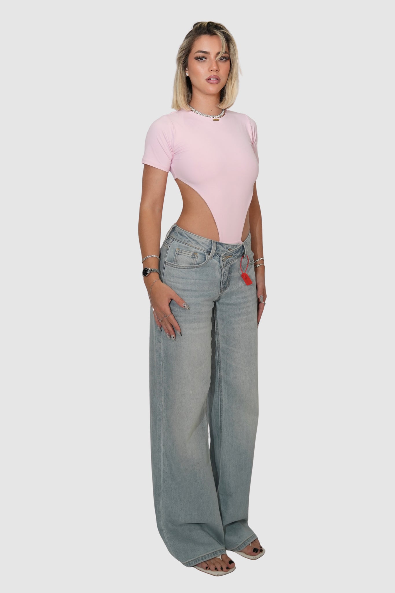 HANNAH BODYSUIT - PASTEL PINK