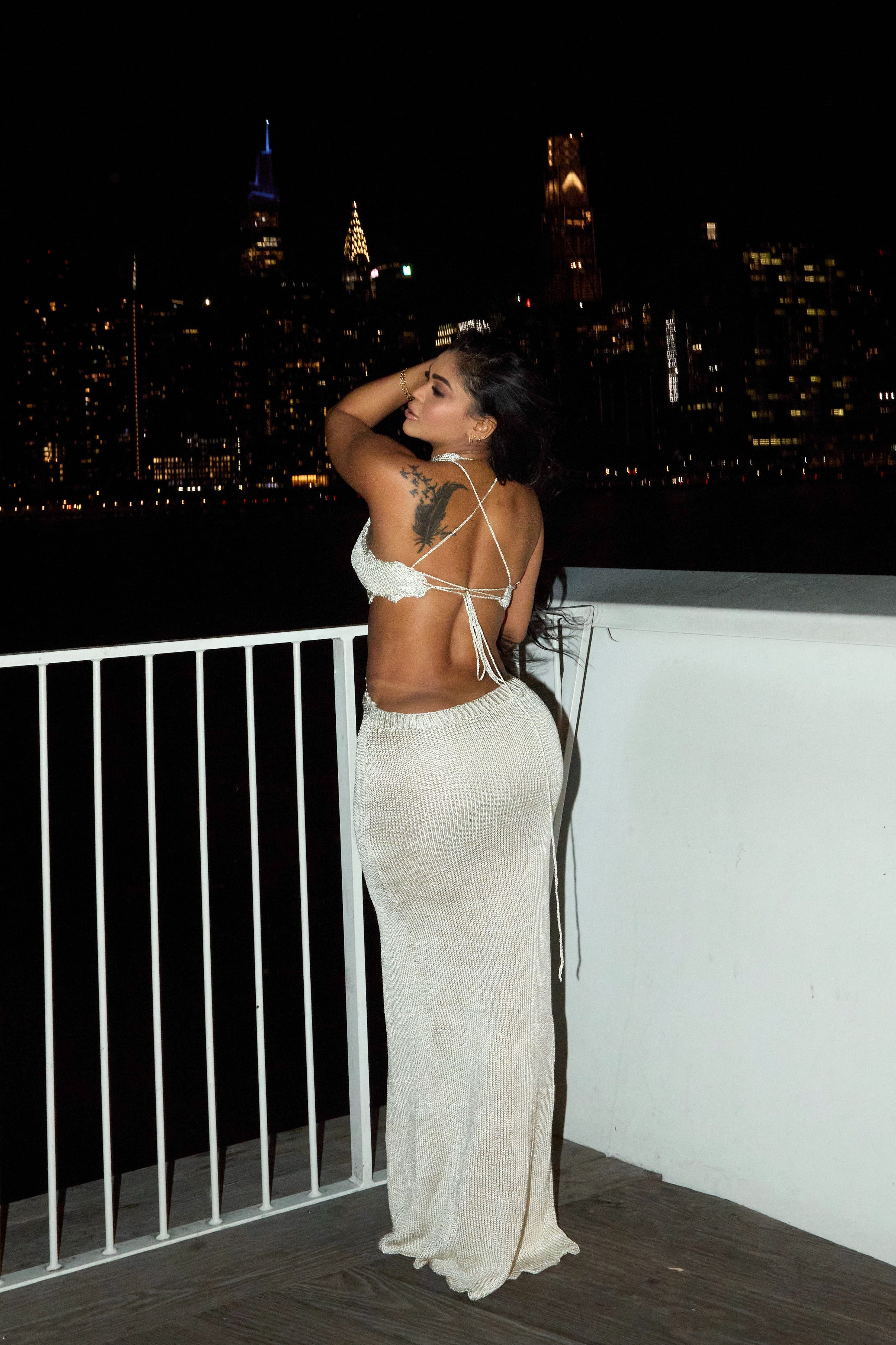 CORAL MAXI DRESS - WHITE